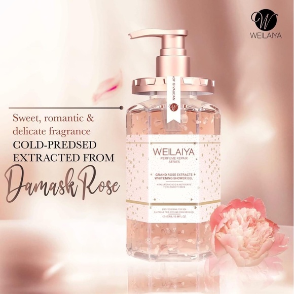 Brand New WEILAIYA Damask Grand Rose Extract Shower Gel 450mL - Picture 5 of 15